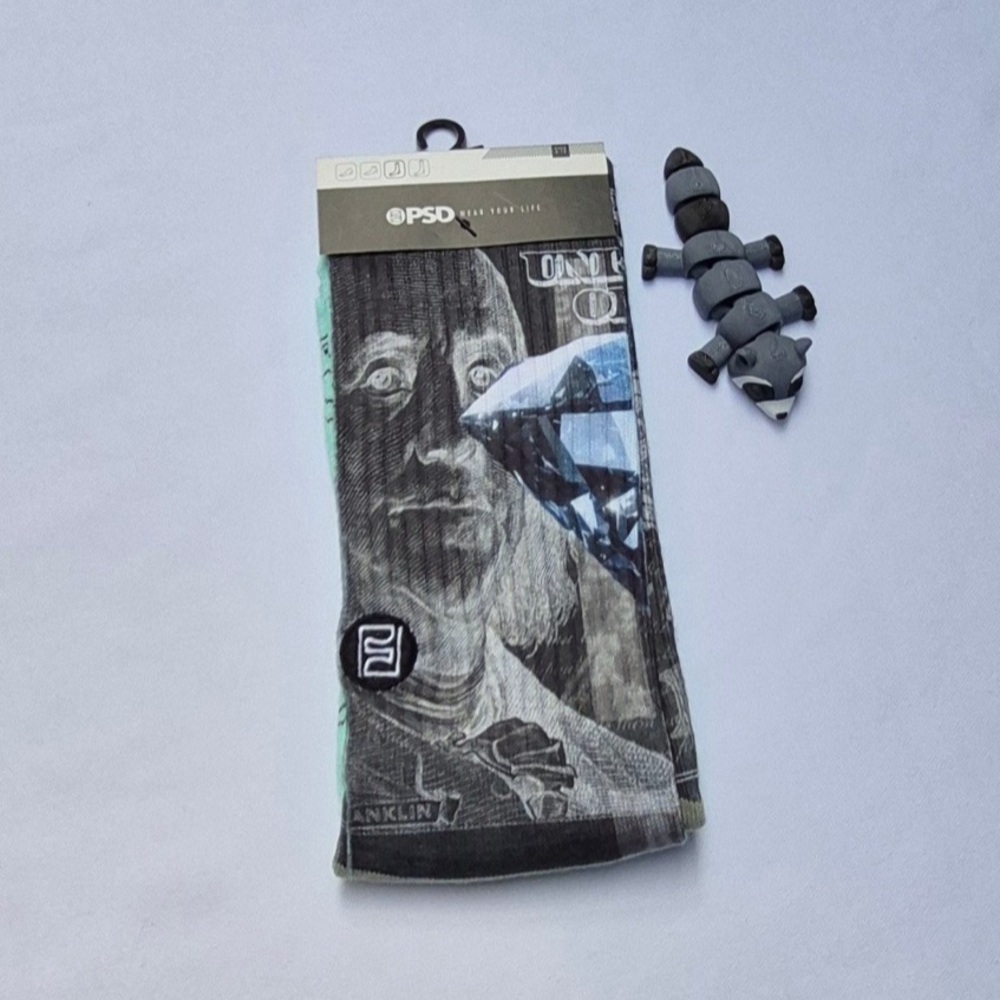 PSD MONEY MOVES MEN'S SOCK'S COLOR MUL SIZE ONE. - Picture 3 of 4